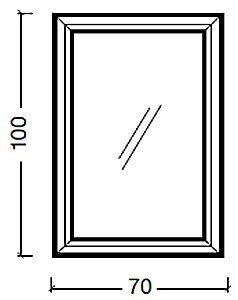 Зеркало Boheme NeoArt Terso 560 белое в ванную от интернет-магазине сантехники Sanbest