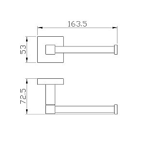 Держатель для туалетной бумаги без крышки WONZON & WOGHAND POLO, Хром (WW-8906) купить в интернет-магазине сантехники Sanbest