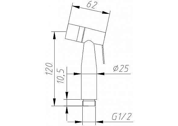Гигиенический душ Aquanet Steel AF210-83S купить в интернет-магазине сантехники Sanbest