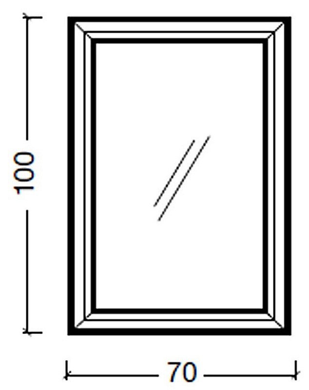 Зеркало Boheme NeoArt Terso 560 белое в ванную от интернет-магазине сантехники Sanbest