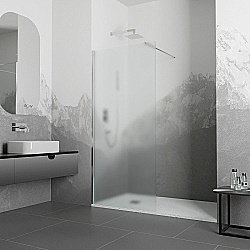 Душевое ограждение RGW Walk In WA-010 70 351001007-21 стекло матовое/профиль хром купить в интернет-магазине Sanbest