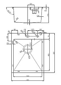Кухонная мойка D&K 41х50 DKS415006 графит купить в интернет-магазине сантехники Sanbest