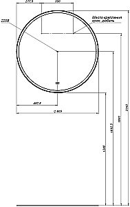 Зеркало Aquanet Тренд 90 черный в ванную от интернет-магазине сантехники Sanbest