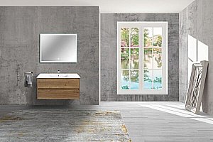 Тумба с раковиной Vincea Gio 100 T.Oak для ванной в интернет-магазине Sanbest