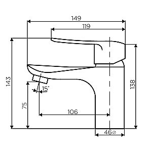 Смеситель для раковины Dorff Ultra D5002100 хром купить в интернет-магазине сантехники Sanbest
