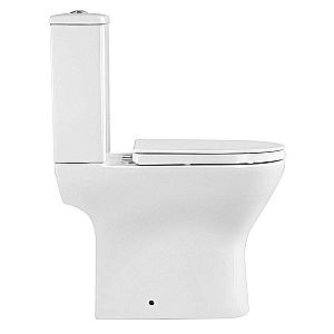 Унитаз напольный Azario Mist AZ-45T белый, безободковый, с бачком, с крышкой микролифт, слив торнадо купить в интернет-магазине Sanbest