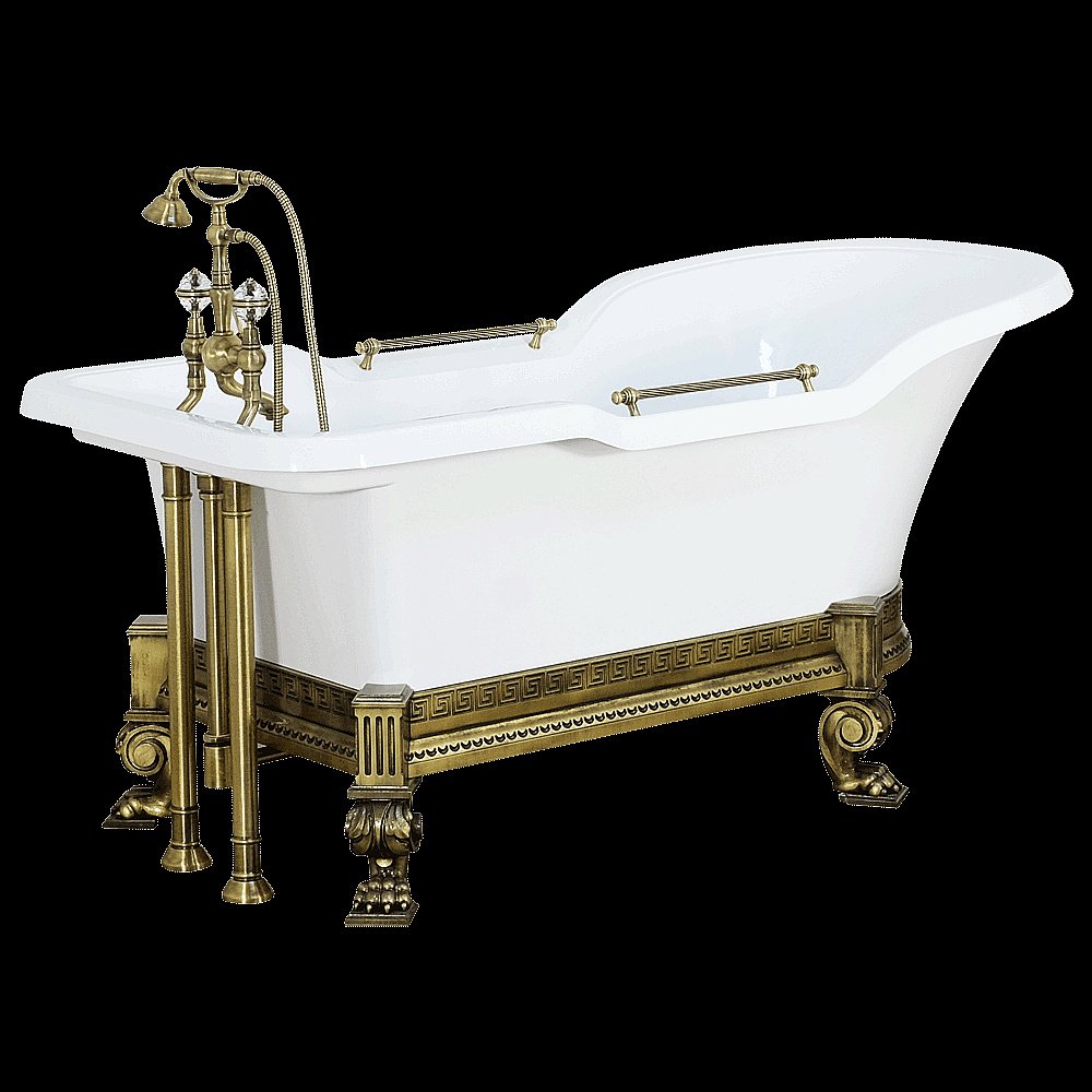 Ванна Migliore Impero Affusto 26341 180х87 белая,бронза купить в интернет-магазине Sanbest