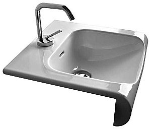 Тумба с раковиной Kerasan Inka project 40x40 белая с белой раковиной для ванной в интернет-магазине Sanbest