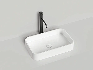 Раковина накладная Salini Callista 01 1101204SM 54,5 из искусственного камня S-Stone, белая матовая купить в интернет-магазине Sanbest