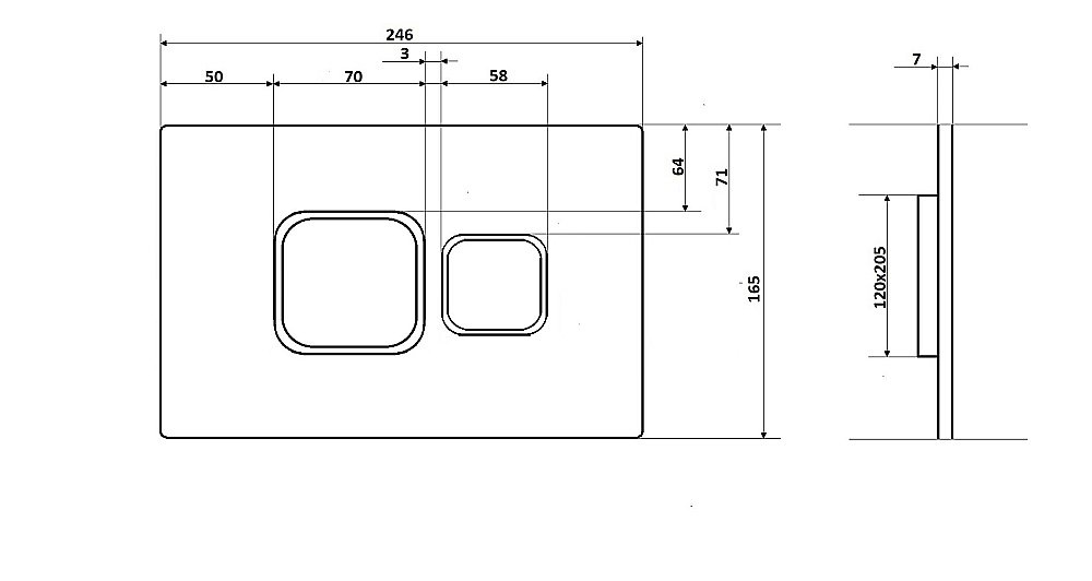 Кнопка для инсталляции CeruttiSpa 9716 золото купить в интернет-магазине сантехники Sanbest
