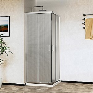 Душевой уголок Vincea City VSS-5CT8010MT 100x80 стекло текстурное/профиль хром купить в интернет-магазине Sanbest