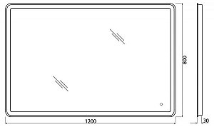 Зеркало BelBagno SPC-MAR-1200-800 в ванную от интернет-магазине сантехники Sanbest