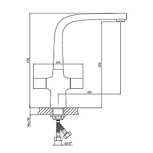 Смеситель для кухни Orange Lotos M32-000cr-S купить в интернет-магазине сантехники Sanbest