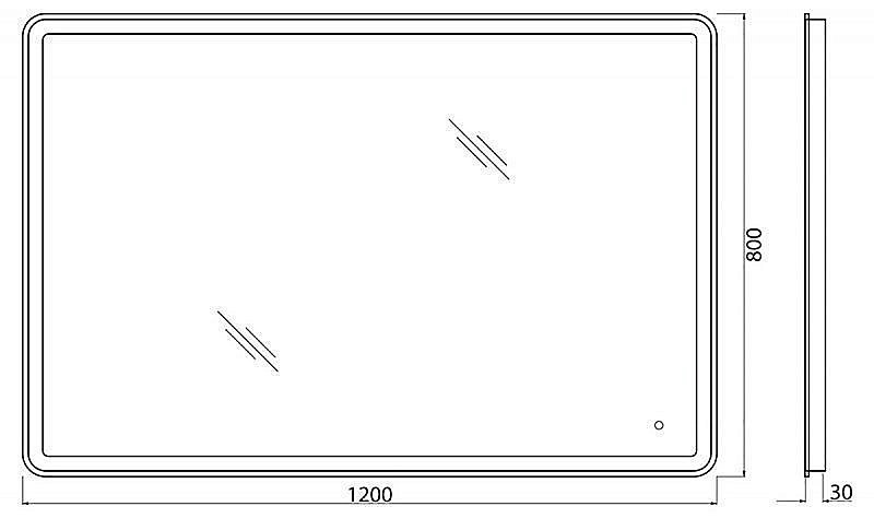 Зеркало BelBagno SPC-MAR-1200-800 в ванную от интернет-магазине сантехники Sanbest