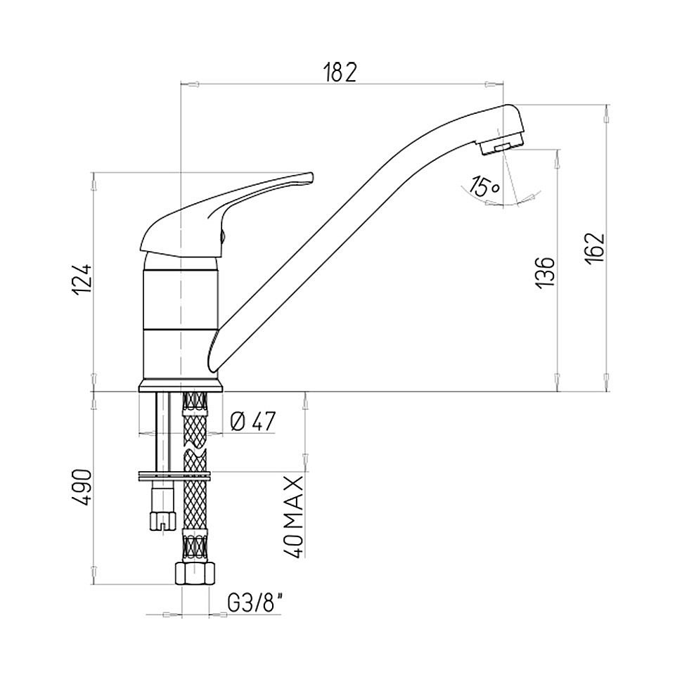 Смеситель для кухни PAINI Jolly 6994573Z1KM бежевый гранит купить в интернет-магазине сантехники Sanbest