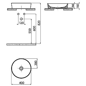 Раковина Creavit Ultra 40 UL140-00CB00E-0000 белая купить в интернет-магазине Sanbest