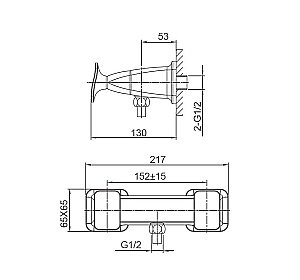 Смеситель для душа WONZON & WOGHAND SHAKESPEARE, Темное золото (WW-654101-DG) купить в интернет-магазине сантехники Sanbest