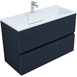 Тумба с раковиной Aquanet Джейн 100 313304 маренго для ванной в интернет-магазине Sanbest