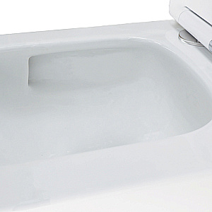 Унитаз подвесной Azario AIRA AZ-5171T-WHT белый, безободковый, с крышкой микролифт, слив торнадо купить в интернет-магазине Sanbest