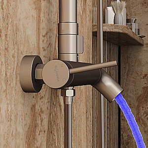 Душевая система Elghansa RADIANT XQ 2347281-2R-Gun оружейная сталь матовая купить в интернет-магазине сантехники Sanbest