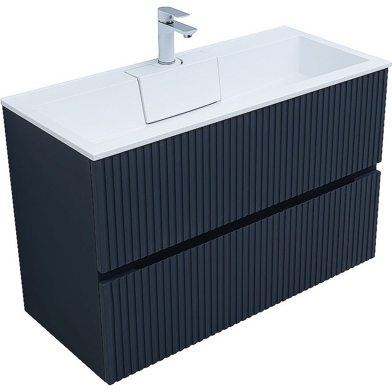 Тумба с раковиной Aquanet Джейн 100 313304 маренго для ванной в интернет-магазине Sanbest