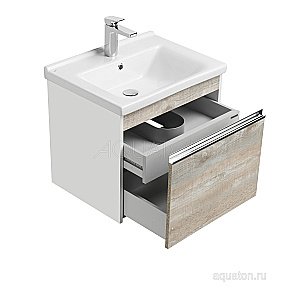 Тумба с раковиной Акватон Капри 60 бетон пайн для ванной в интернет-магазине Sanbest