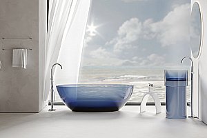 Ванна прозрачная ABBER Kristall AT9701Saphir синяя купить в интернет-магазине Sanbest