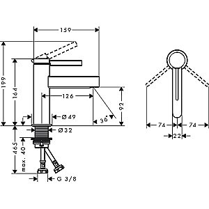 Смеситель для раковины Hansgrohe Finoris 76010700 белый матовый купить в интернет-магазине сантехники Sanbest