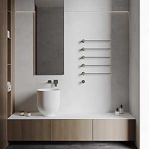 Полотенцесушитель электрический ABBER Charme AH4005 хром купить в интернет-магазине сантехники Sanbest