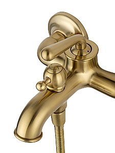Смеситель для ванны с душем WONZON & WOGHAND STEAM, Брашированное золото (WW-88639008-BG) купить в интернет-магазине сантехники Sanbest