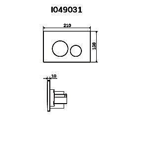 Кнопка смыва AM.PM Pro L I049031 купить в интернет-магазине сантехники Sanbest