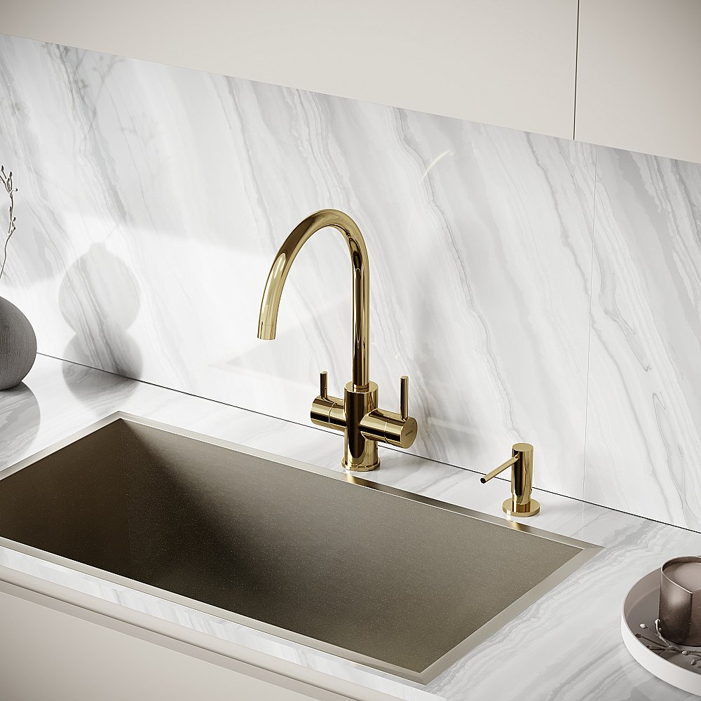 Смеситель для кухни Sancos Taper SC4012ZG полированное золото купить в интернет-магазине сантехники Sanbest