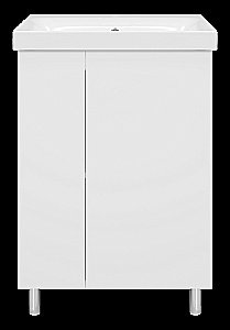 Тумба с раковиной Misty Лира - 60 Пр-Лир06060-50 белая для ванной в интернет-магазине Sanbest