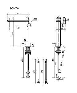 Смеситель для раковины Sancos Linn SC9020BG брашированное золото купить в интернет-магазине сантехники Sanbest