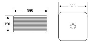 Раковина накладная Belbagno 39,5 BB1421 белая купить в интернет-магазине Sanbest