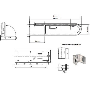 Поручень Bemeta Help 301102271 хром купить в интернет-магазине сантехники Sanbest
