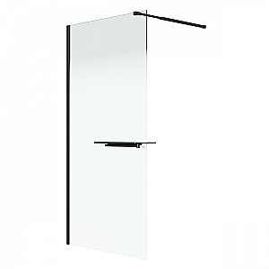 Душевая перегородка Niagara Nova 120 NG-582-12BLACK профиль черный матовый/стекло белый градиент купить в интернет-магазине Sanbest