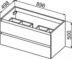 Тумба с раковиной Cezares Molveno 90 Legno Bianco для ванной в интернет-магазине Sanbest