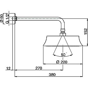 Верхний душ Cisal Shower DS01327021 купить в интернет-магазине сантехники Sanbest