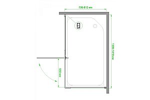Душевой уголок Royal Bath HPV RB8140HPV-T-BL 140х80 прозрачное стекло/черный профиль купить в интернет-магазине Sanbest