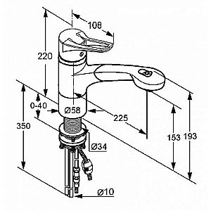 Смеситель для кухни Kludi MX 399410562 купить в интернет-магазине сантехники Sanbest