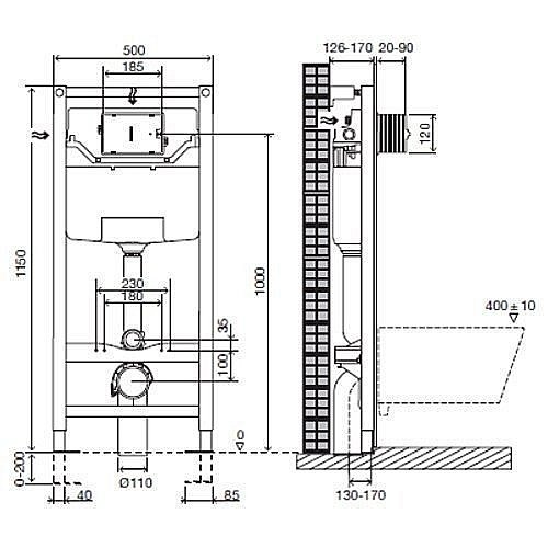 Инсталляция для унитаза Jacob Delafon E5504-NF купить в интернет-магазине сантехники Sanbest