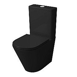 Унитаз напольный Grossman GR-4450BMS безободковый, с бачком, с крышкой микролифт, черный матовый купить в интернет-магазине Sanbest