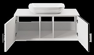 Тумба с раковиной Misty RICHARD 06105-24-01 105 белая/черная для ванной в интернет-магазине Sanbest