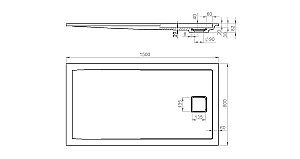 Душевой поддон Salini CAPRI 120221MRF S-Stone 150x80 матовый купить в интернет-магазине Sanbest