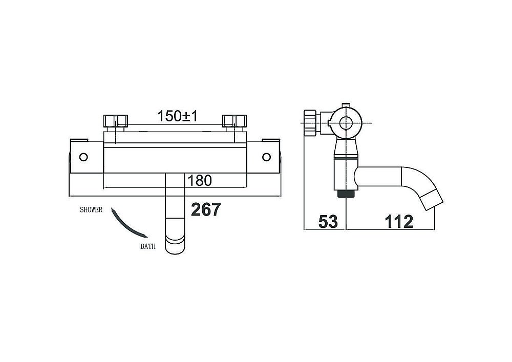 Смеситель для ванны D&K Bayern Potsdam DA2153201 купить в интернет-магазине сантехники Sanbest