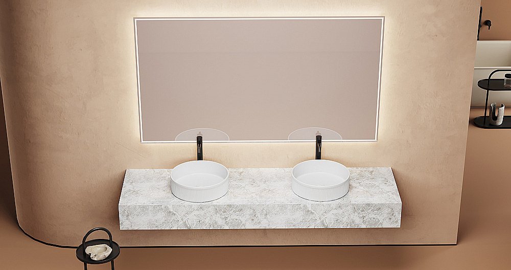 Раковина накладная Abber BEQUEM AC2114 белая купить в интернет-магазине Sanbest