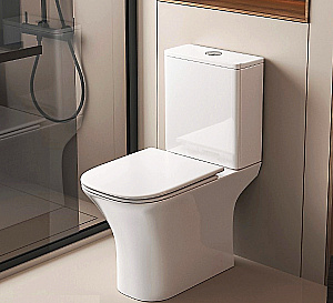 Унитаз напольный Ceruttispa VETTORE CT11134 безободковый с бачком, с крышкой микролифт, смыв торнадо, белый купить в интернет-магазине Sanbest