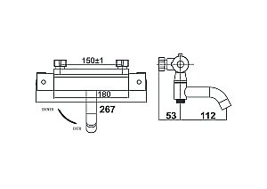 Смеситель для ванны D&K Bayern Potsdam DA2153201 купить в интернет-магазине сантехники Sanbest