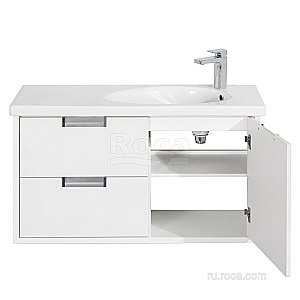 Тумба с раковиной Roca Etna 857302806 100 белый глянец для ванной в интернет-магазине Sanbest